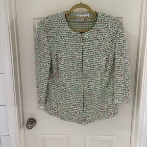 Tweed St John sweater with zipper